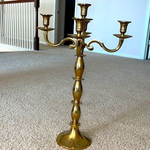 Solid brass 5 candle centerpiece